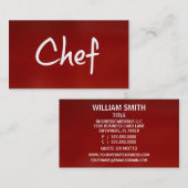 Chef-Visitekaartje Visitekaartje (Voorkant / Achterkant)