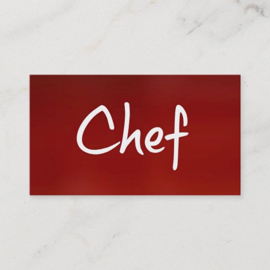 Chef-Visitekaartje Visitekaartje (Voorkant)