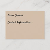 Chef-Visitekaartje Visitekaartje (Achterkant)