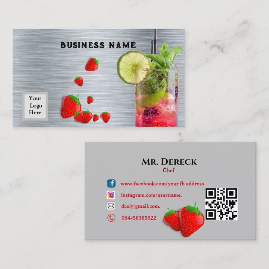 Chef-Visitekaartje Visitekaartje (Voorkant / Achterkant)