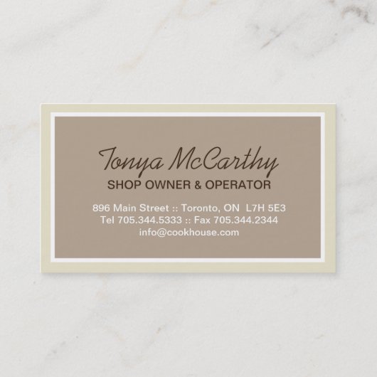  Chef Visitekaartjes (Achterkant)