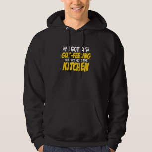 Chef Vleeseter Grill Keuken Gevoel in de Buik Lief Hoodie