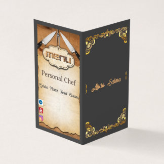 Chef voor Home Cooking Standaard Semi-Gloss Visitekaartje