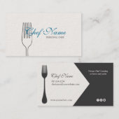 Chef voor persoonlijk gebruik, catering, uitvoeren visitekaartje (Voorkant / Achterkant)