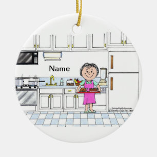 Chef - Vrouw, geen pet Keramisch Ornament