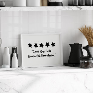 Chef was een Schattige trendy Wall Art Poster