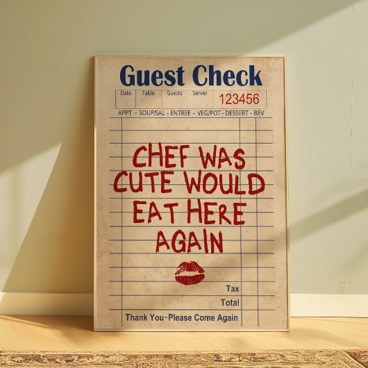 Chef Was Leuk Zou Hier Weer Eten Poster