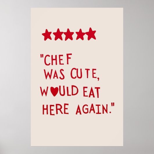 Chef was schattig poster (Voorkant)