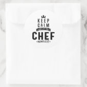 Chef-werk Titel titel Cadeau Ronde Sticker (Tas)
