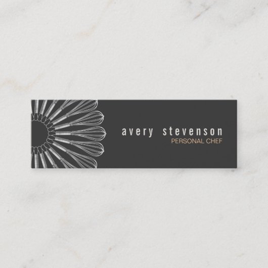 Chef Whisk Logo Black Visitekaartje (Voorkant)