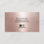 Chef Whisk Pastry Roos Gold Visitekaartje (Achterkant)