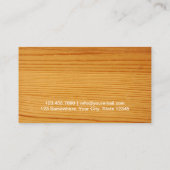 Chef Wood Background Professional Catering Visitekaartje (Achterkant)