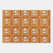 Chef Wrapping Paper Flat Sheet Set van 3 (Voorkant)