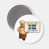 Chef zegt kus de kok magneet (Voorkant / Achterkant)