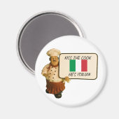 Chef zegt kus de kok magneet (Voorkant / Achterkant)