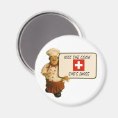 Chef zegt kus de kok magneet (Voorkant / Achterkant)