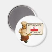Chef zegt kus de Poolse kok Magneet (Voorkant / Achterkant)