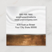 Chef | Zijderzijde | Achtergrond hout Vierkante Visitekaartje (Achterkant)