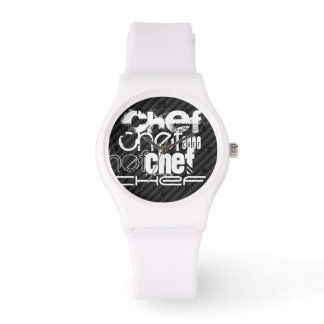 Chef; Zwart & Donkergrijze strepen Horloge
