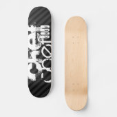 Chef; Zwart & Donkergrijze strepen Skateboard (Voorkant)