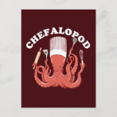 Chefalopod | Octopus Chef Funny Pun Briefkaart (Voorkant)