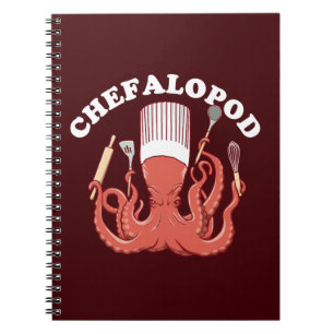 Chefalopod   Octopus Chef Funny Pun Notitieboek
