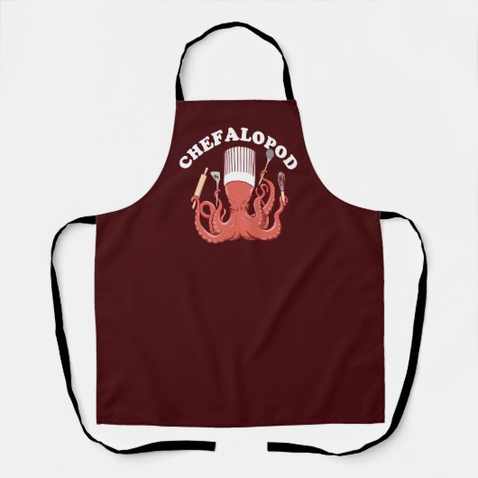 Chefalopod | Octopus Chef Funny Pun Schort (Voorkant)