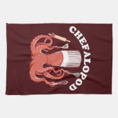 Chefalopod | Octopus Chef Funny Pun Theedoek (Horizontaal)