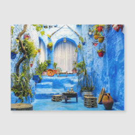 Chefchaouen Blue City Marokko Oil Painting Boho