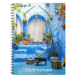 Chefchaouen Blue City Marokko Oil Painting Boho Notitieboek