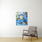 Chefchaouen Blue City Marokko Oil Painting Boho Wandkleed (In situ)