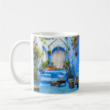 Chefchaouen Blue City Marokko Painting Bohemian