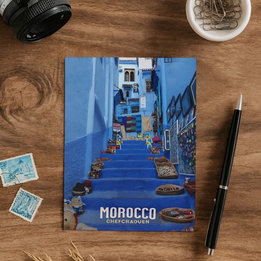 Chefchaouen De Marokkaanse Blauwe Stad Groeten Briefkaart