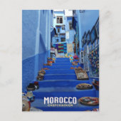 Chefchaouen De Marokkaanse Blauwe Stad Groeten Briefkaart (Voorkant)