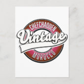 chefchaouen maroc vintage logo briefkaart (Voorkant)