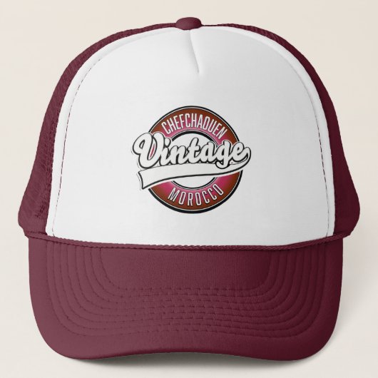 chefchaouen maroc vintage logo trucker pet (Voorkant)
