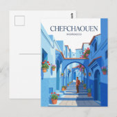 Chefchaouen Marokko Briefkaart (Voorkant / Achterkant)