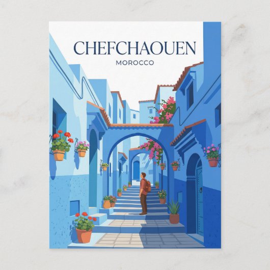 Chefchaouen Marokko Briefkaart (Voorkant)