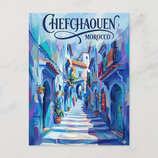 Chefchaouen Marokko Briefkaart (Voorkant)
