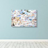 Chefchaouen, Marokko Canvas Afdruk (Insitu (Houten vloer))