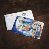 Chefchaouen Marokko Fontein Waterverf Briefkaart