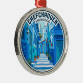 Chefchaouen Marokko Metalen Ornament (Rechts)