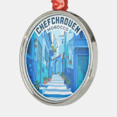 Chefchaouen Marokko Metalen Ornament (Links)
