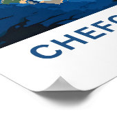 Chefchaouen Marokko Reisprint Poster (Hoek)