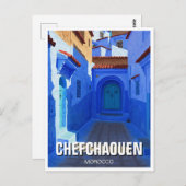 Chefchaouen Marokko Reizen Briefkaart (Voorkant / Achterkant)
