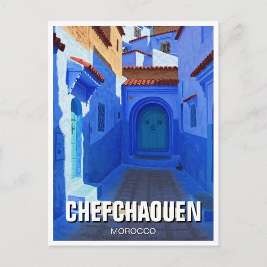 Chefchaouen Marokko Reizen Briefkaart (Voorkant)