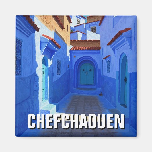 Chefchaouen Marokko Reizen Magneet (Voorkant)