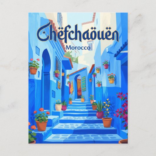 Chefchaouen Medina Marokko Briefkaart (Voorkant)