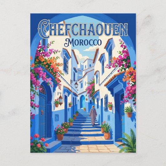 Chefchaouen Medina Marokko Briefkaart (Voorkant)