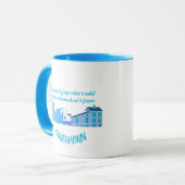 Chefchaouen Quote T-Shirt Mok (Voorkant links)